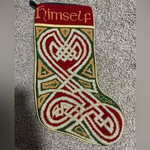 Christmas Wool Needlepoint homemade”himself” stocking
